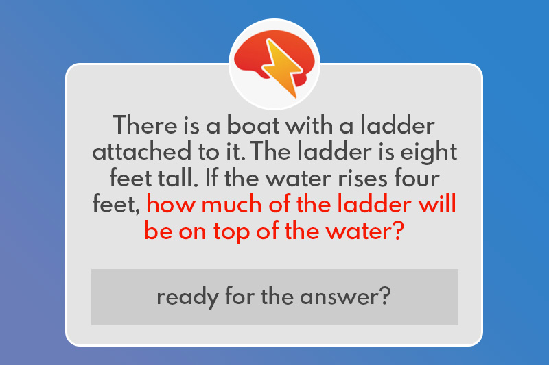 There is a boat with a ladder